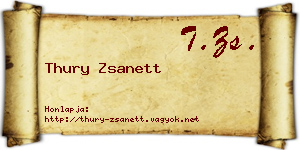 Thury Zsanett névjegykártya